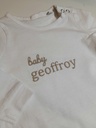 Baby pyjama met achternaam Geoffroy
