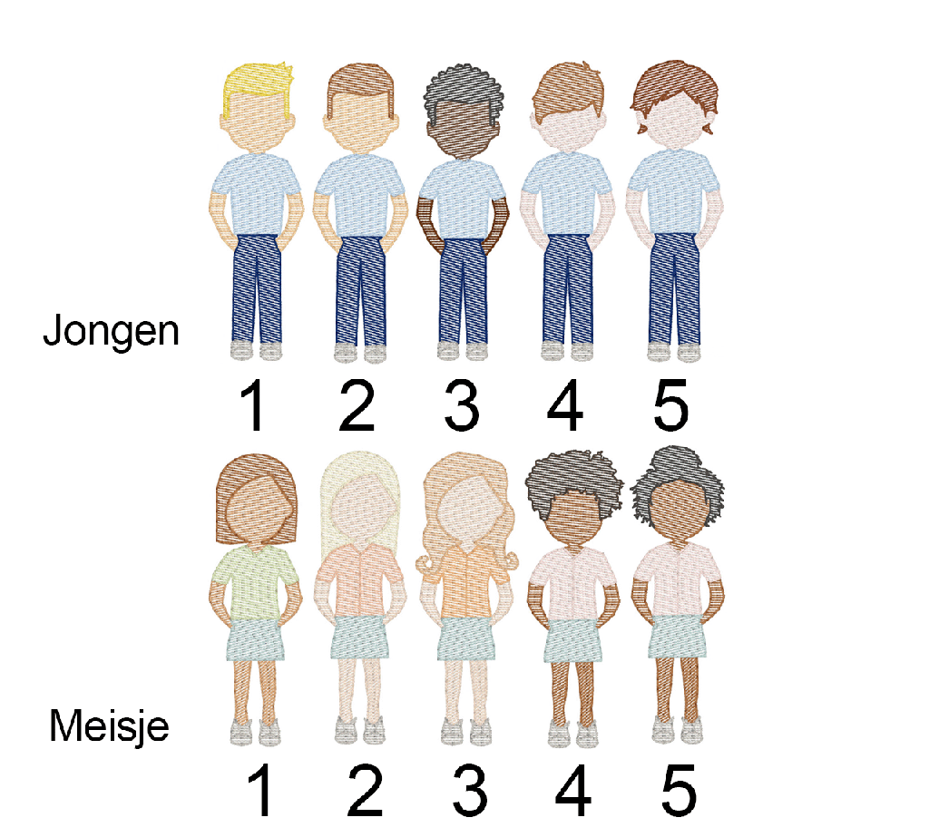 Kersthanger gezin jongen-meisje
