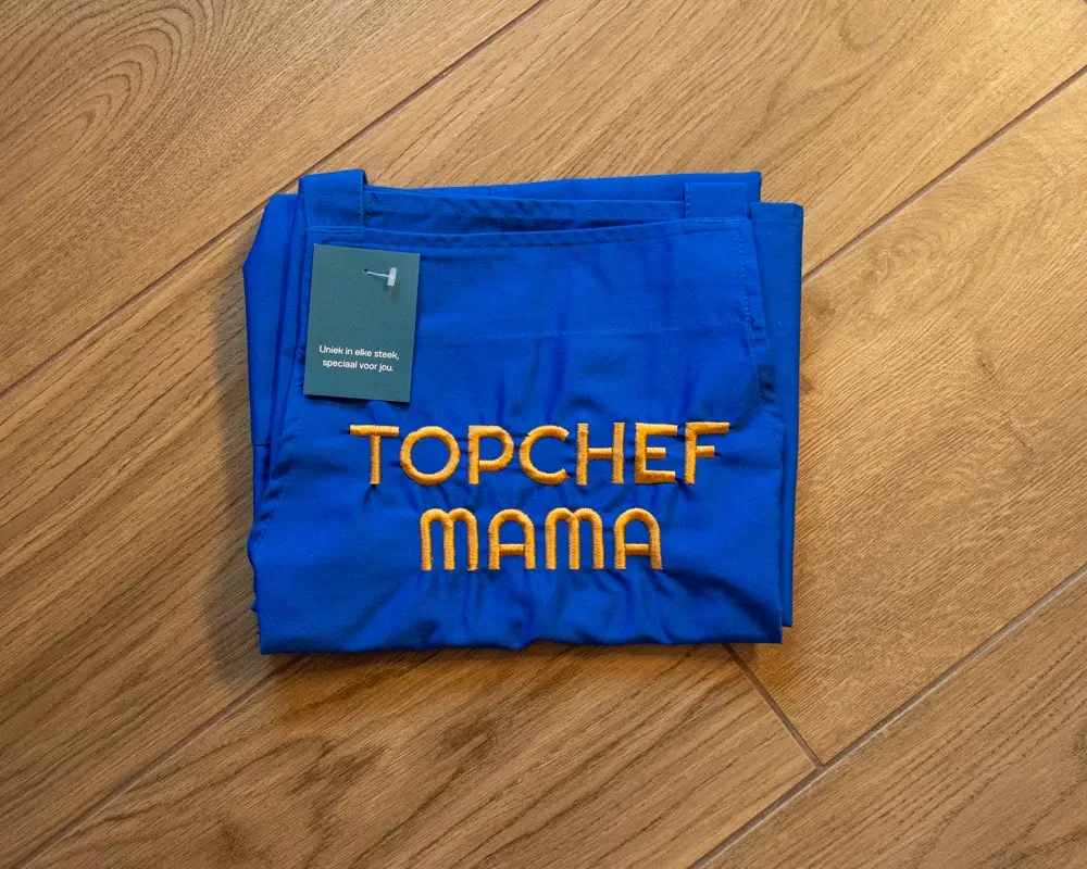 schort topchef mama blauw
