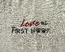 Love at first woof - close-up borduursel