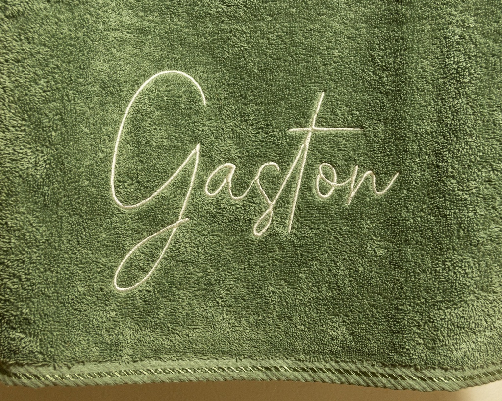 Luxe handdoek met naam (Licht grijs)