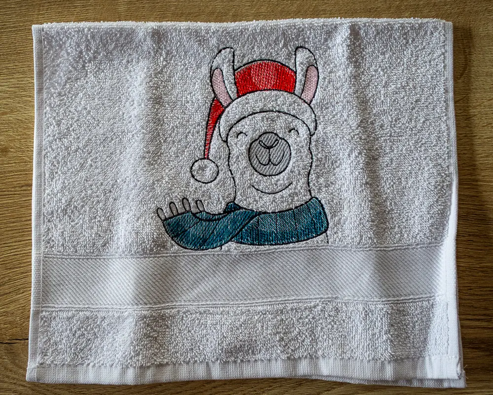 Gastendoekje kerst lama