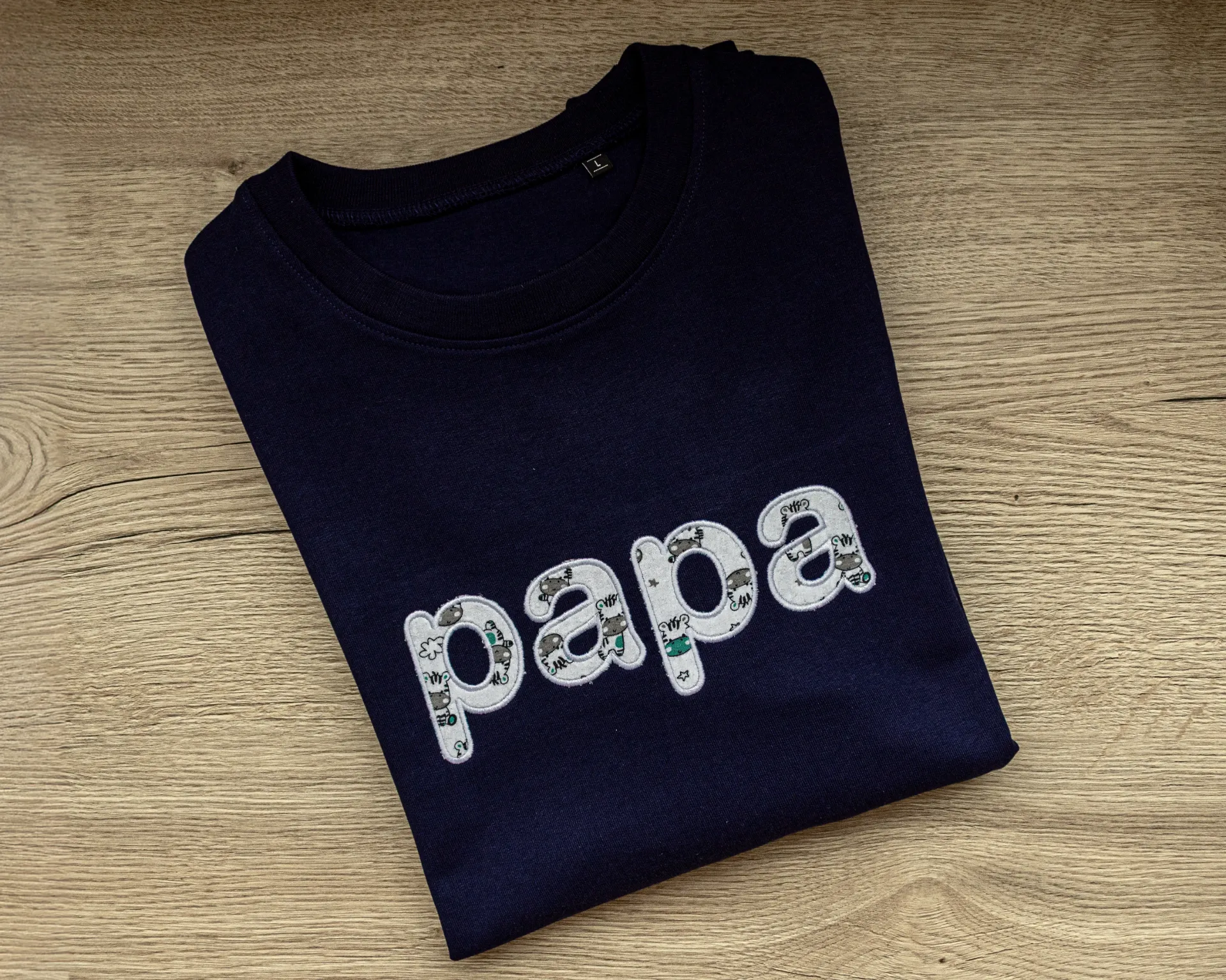 Papa sweater met babykleding (S, Licht grijs)