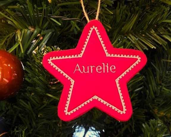 Ornament ster met naam