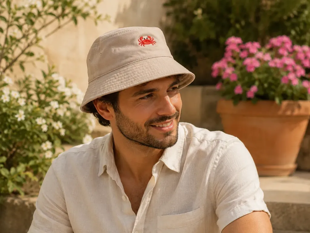 Zomer bucket hat (Wit, S/M)