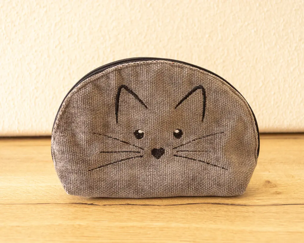 Make-up tas kat 1 grijs