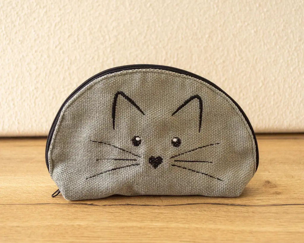 Make-up tas kat 1 licht grijs