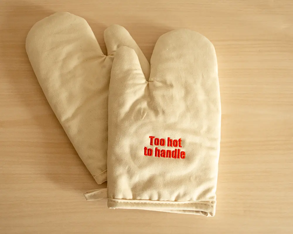 Ovenwanten gepersonaliseerd (Donker blauw)