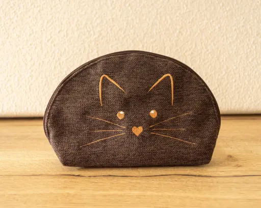 Make-up tas kat 1 donker bruin