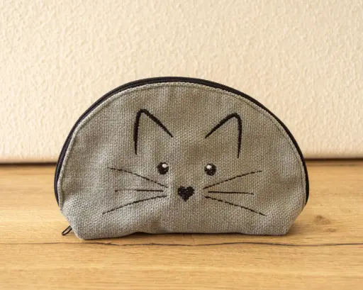 Make-up tas kat 1 licht grijs