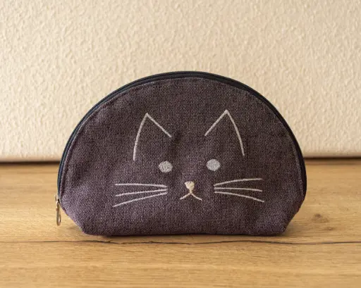 Make-up tas kat 2 donker grijs