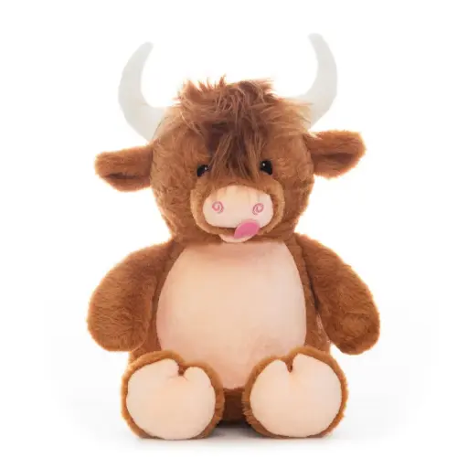 Hoogland koe knuffel met naam